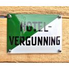 Horeca bordje Hotel vergunning