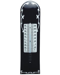 Blå termometer med dekoration