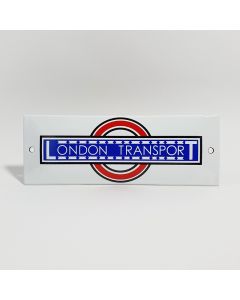 London transport vit emalj skylt
