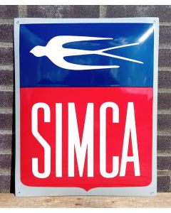 Simca emaljskylt