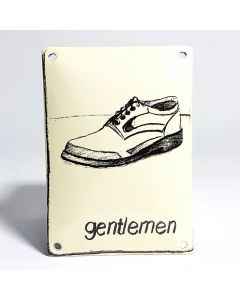 toalettskylt Gentleman sko